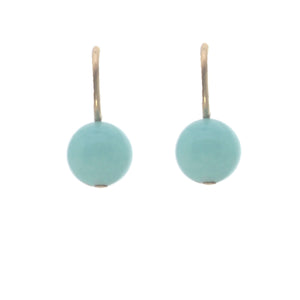 Mini Candy Hooplet Earrings Amazonite