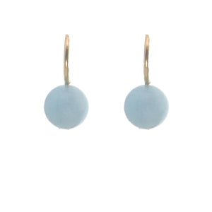 Mini Candy Hooplet Earrings Aquamarine