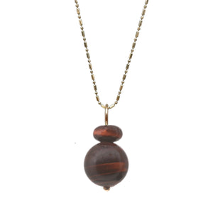 Lucky Pom Charm Red Tigers Eye