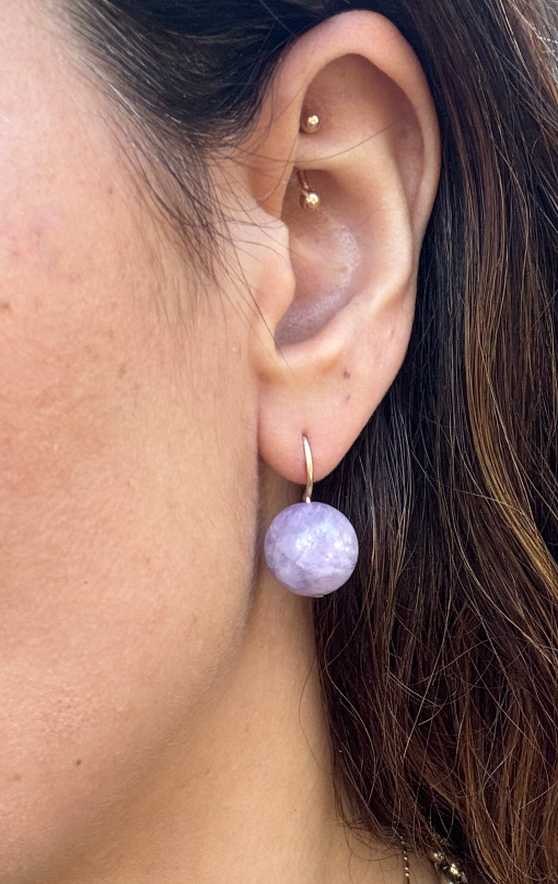 Candy Hooplet Earrings Amethyst