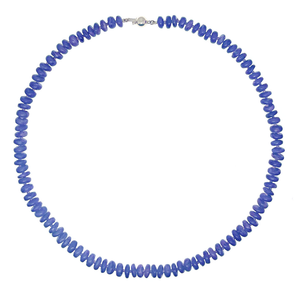 Beaded Smooth Charoite Necklace