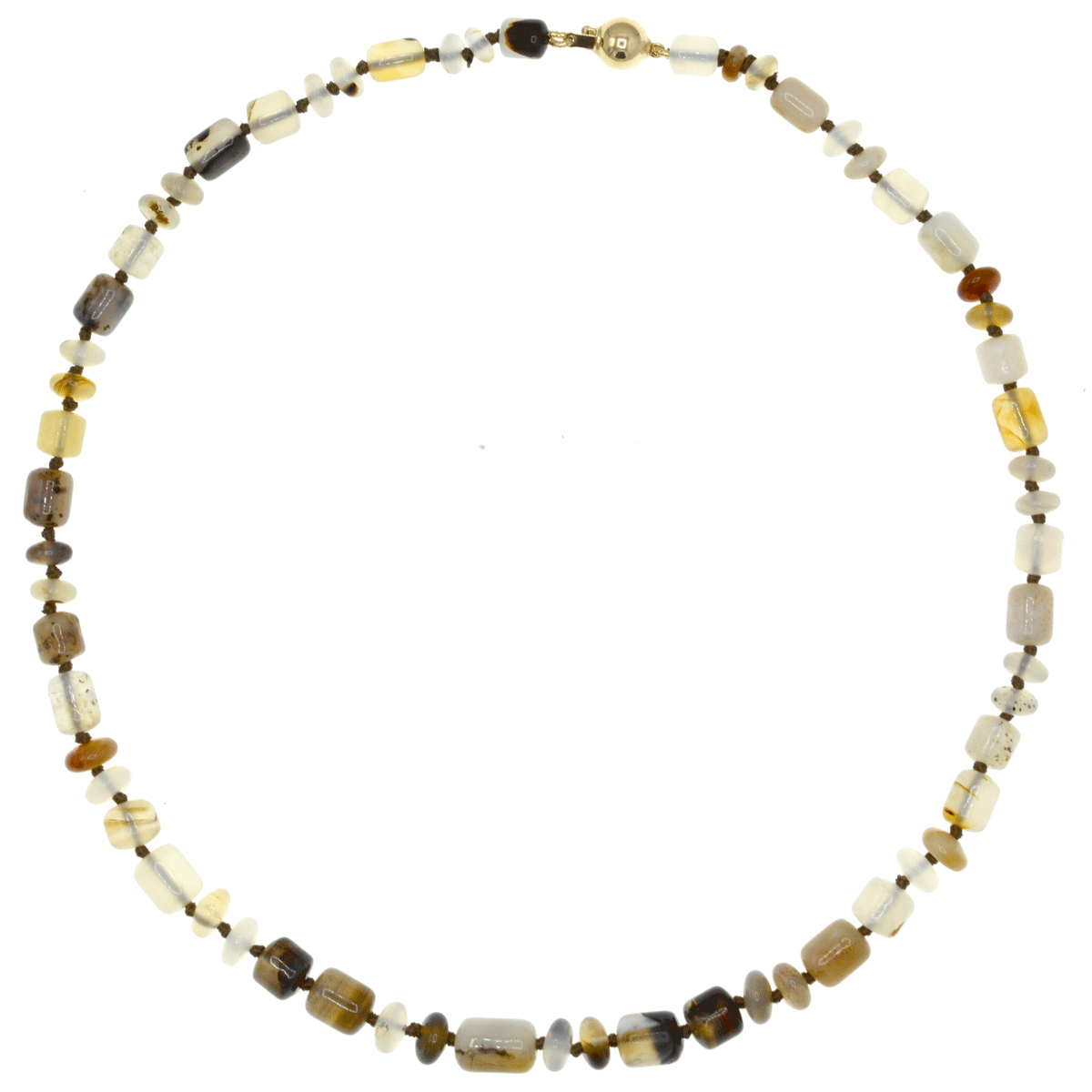 Beaded Speckled Agate Necklace