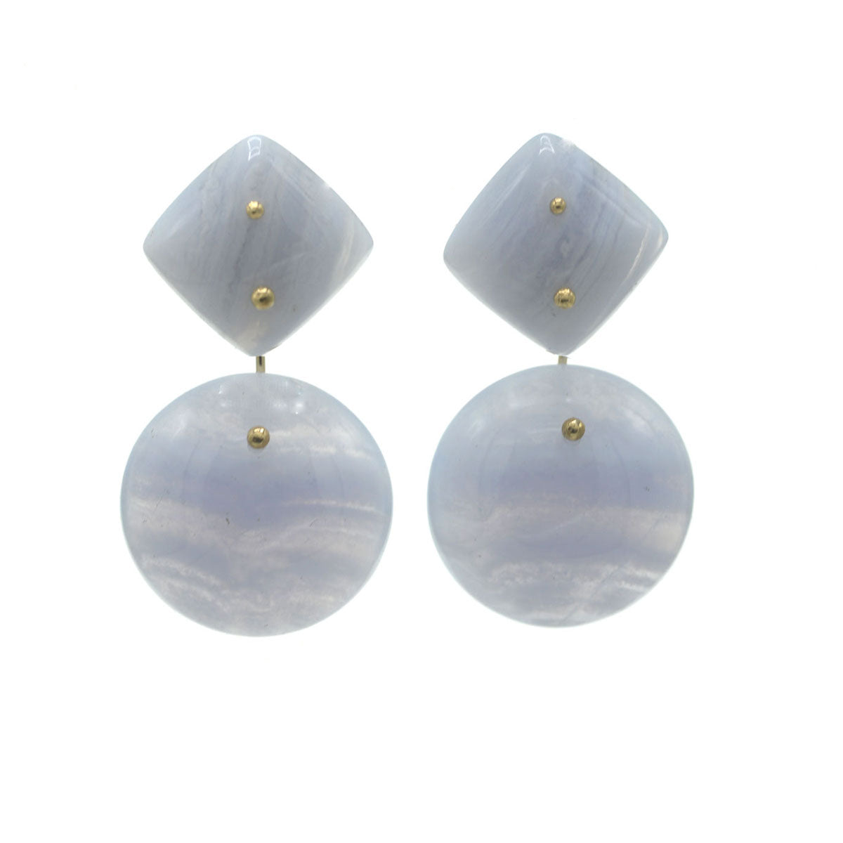 Mobile Earrings Double Lace Agate