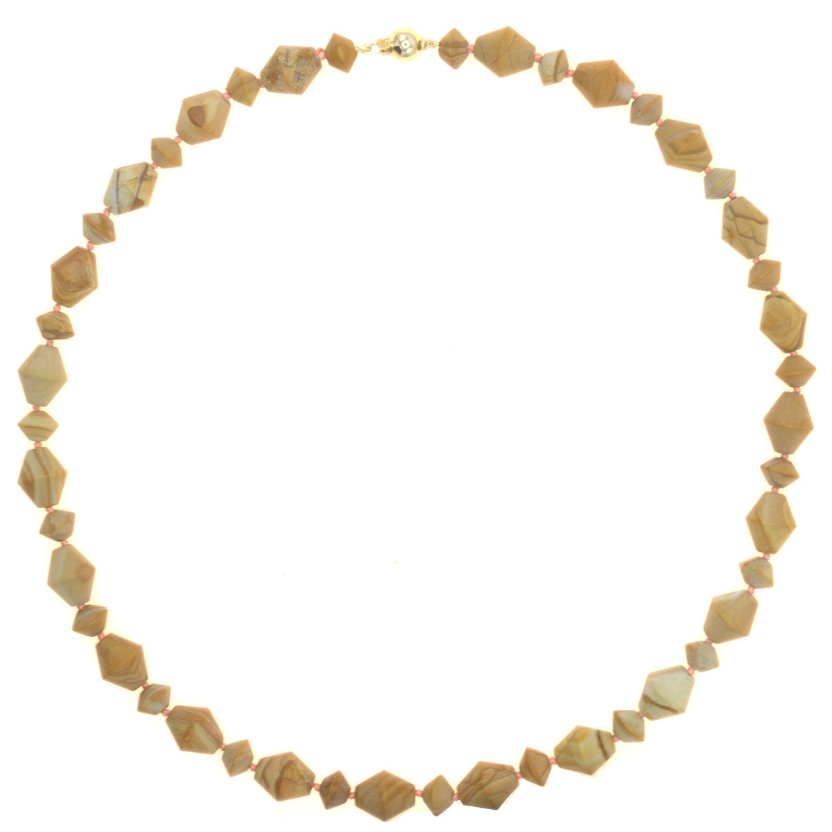 Beaded Vintage Style Scenic Jasper Necklace