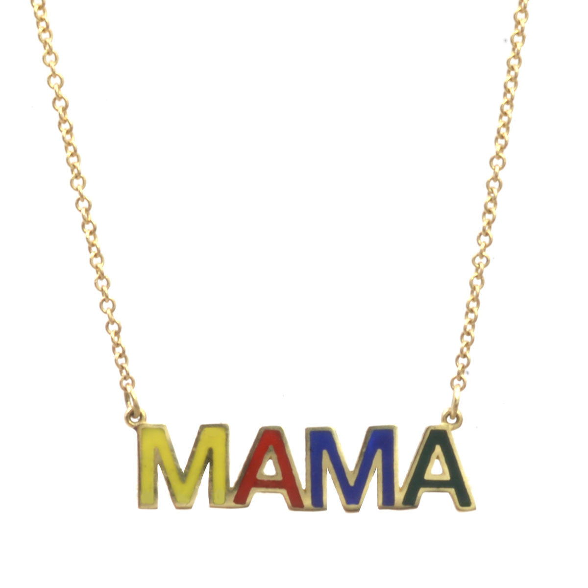 Custom Enamel Nameplate Necklace