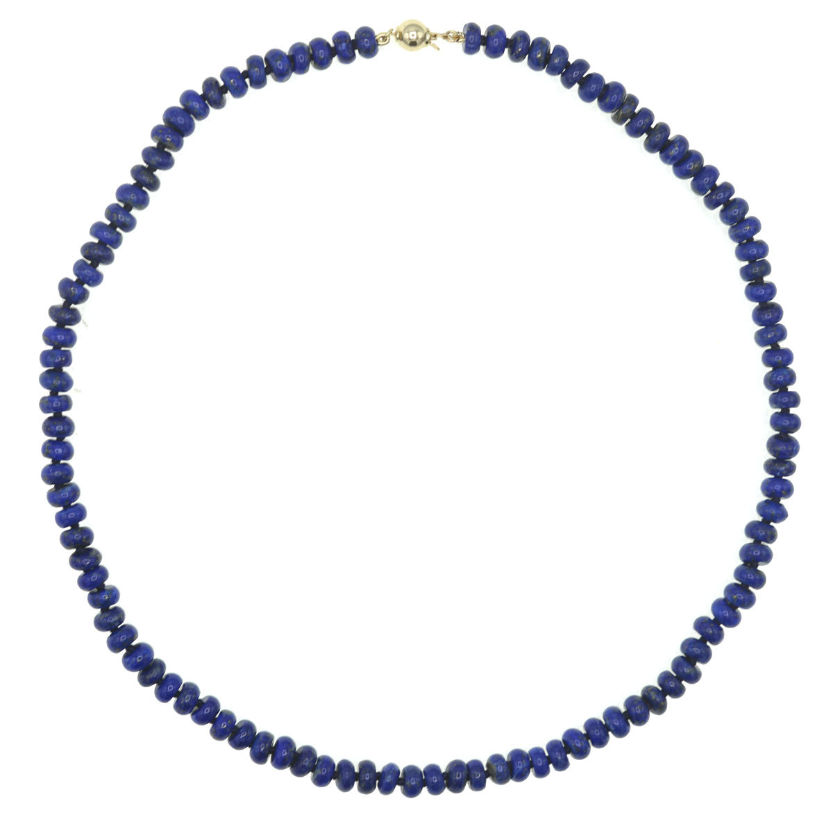 Beaded Lapis Necklace - Medium Size